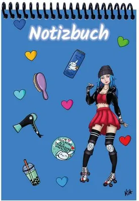 Produktbild von A 5 Notizblock Manga Enora, blau, kariert