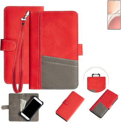 Produktbild von K-S-Trade Handy Schutzhülle für Oppo Reno12 F 4G Hülle Portemonnee Brieftasche Klapphülle Kartenfächer Flip Wallet Case Etui
