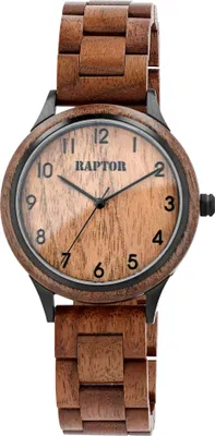 Produktbild von Raptor Herrenuhr "Cedric", Holzarmband und -gehäuse mit Edelstahl