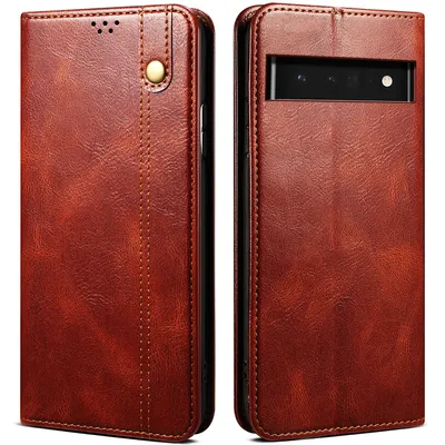 Obrázek produktu pro Pouzdro pro Google Pixel 7 Pro, kožené flip pouzdro peněženka s funkcí stojánku červené