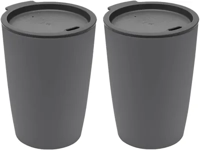 Produktbild von Magu 2er Set Natur-Design Trinkbecher Coffee to Go Anthrazit ca. 310 ml 136465