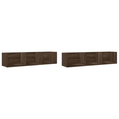 Produktbild von Wandschränke 2 Stk. Eichen-Optik 75x18x16,5 cm Holzwerkstoff
