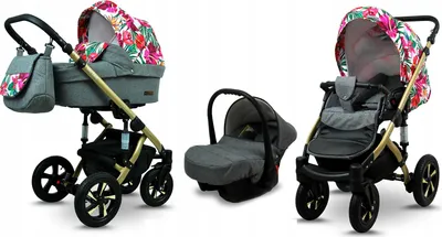 Image de BabyLux® Sky Lark | Set 3in1 | Grey Flex Hiscus | Combi Set