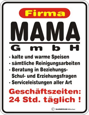 Produktbild von Mama GmbH - Fun-Schilder - Blechschild