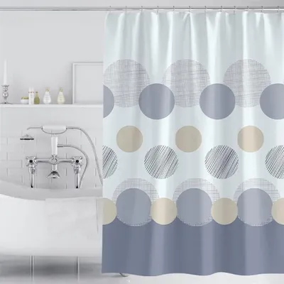 Obrázok produktu pre Omgoods – Moderná záclona do sprchy, 300 x 200 cm, vodeodolná a umývateľná