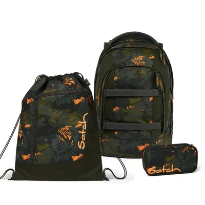 Produktbild von Satch Pack Jurassic Jungle Schulrucksack Set 3tlg.