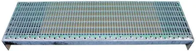 Produktbild von engmaschige Treppenstufe EP, 900x240 mm, verzinkt MW30x10, TS30/2, mit Antrittkante