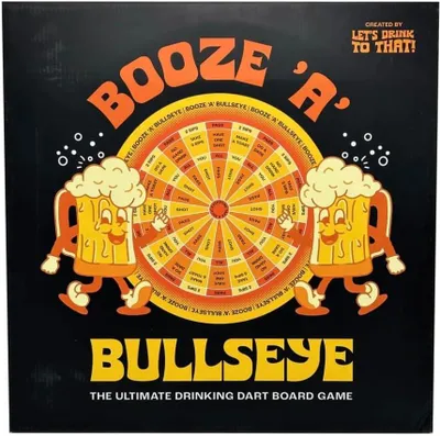 Productafbeelding van Drinkdartbord 'Booze 'A' Bullseye - Leuk cadeau - Uni freshers house Party essential - Magnetisch dartbord - Drinkspel