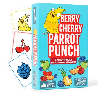 Obrázek produktu pro Exploding Kittens: Berry Cherry Parrot Punch – pro 2–6 hráčů, věk 8+