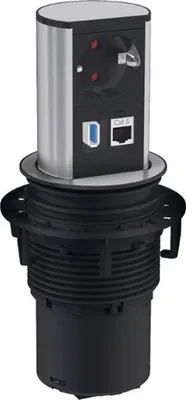 Obrázek produktu pro Bachmann 928.0050, AC + RJ-45 + USB A, Stůl, Černá, Chrom, 1 kusů