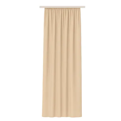 Produktbild von Gardine Ellen Beige 140x245 cm – blickdichter Vorhang mit Universalband, Microsatin Polyester, Sichtschutz für Fenster