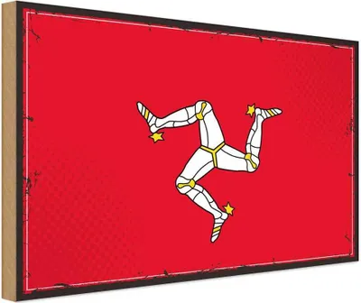 Produktbild von vianmo Holzschild 20x30 cm Isle of Man Dekoration