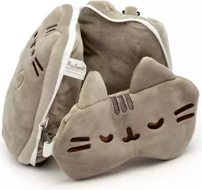 Zdjęcie produktu dla Kot Pusheen poduszka podróżna + maseczka maskotka