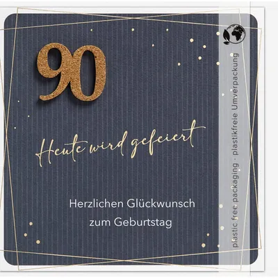 Productafbeelding van Perleberg 7842025-2 Verjaardagskaart "Moments", nummer 90 - inclusief envelop
