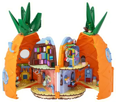 Zdjęcie produktu dla AREA-X AB0064 Dom Ananasa – zestaw klocków SpongeBob zawierający 1445 elementów | Duży model domu w Bikini Bottom | kompatybilny z innymi klockami