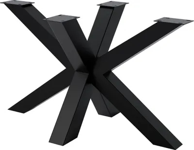 Produktbild von CLP Tischbeine Harlan pulverbeschichtetes Metall bis 300 kg belastbar schwarz Größe 120x68x71 cm Größe 120x68x71 cm
