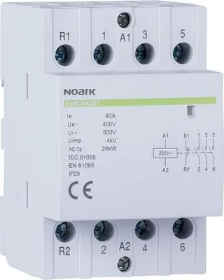 Obrázok produktu pre Modulárny stýkač 40A 4NO 230V Ex9CH40 Noark 102420