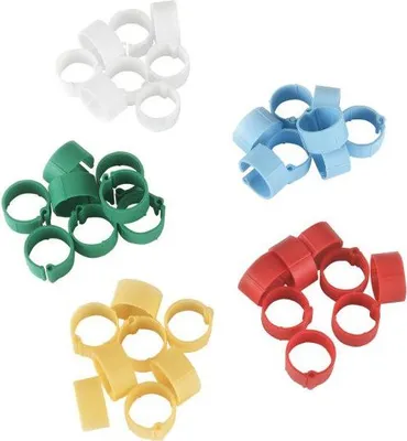 Produktbild von Kunststoffclip 8 mm, farblich gemischt, 5x 20 St. im Blister