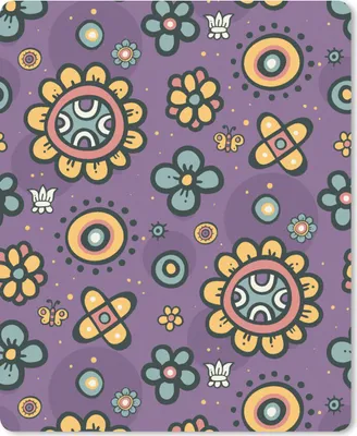 Produktbild von MuchoWow® Mauspad Mousepad Mädchen - Schmetterling - Pflanzen - Muster - Mädchen - Kinder - Kinder 30x40 cm - Mousepads - Maus Mat - Pad - Mausunterlage - Mausmatten