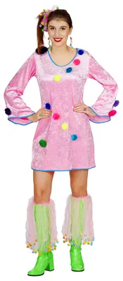 Produktbild von Candy Clown Kleid Karneval Faschingskostüm Damen - Faschingskostüm Damen Karneval Größe: 32-34