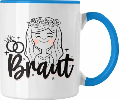 Produktbild von Trendation - Braut Tasse Geschenk Hochzeit Geschenkidee für Braut (Blau)