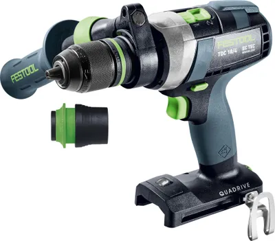 Produktbild von Festool QUADRIVE TDC 18/4 I-Basic, Handbohrmaschine, Ohne Schlüssel, Schwarz, Blau, 1,3 cm, 3600 RPM, 1,5 mm