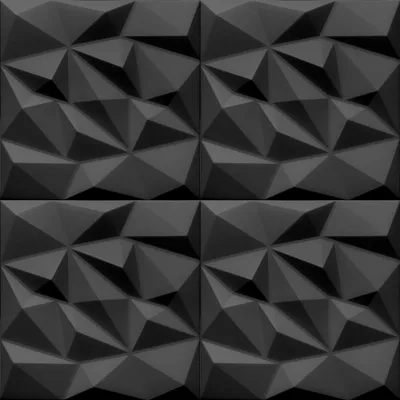 Produktbild von DECCART | 3D Wandpaneele | Dekorative Deckenpaneele aus Polystyrol | Schwarz | SET 48 x 50x50cm | 12 m² |