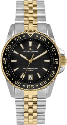 Obrázok produktu pre Jacques Lemans Dátumové hodinky Liverpool Diver Black - Gold