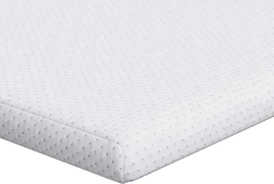 Image de vidaXL Surmatelas blanc 180 x 200 cm Tissu jacquard