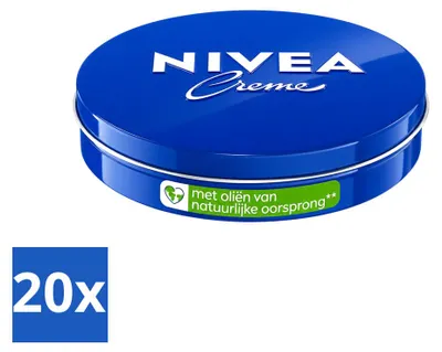 Immagine prodotto di 20 confezioni di NIVEA Klassieke Crème - Crema idratante intensiva - 75 ml - Confezione - 20 pezzi
