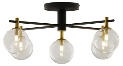 Zdjęcie produktu dla Lampa sufitowa FIGARO czarno-złota 5xG9x8W metal wym:34x82x82cm IP20 Jupiter