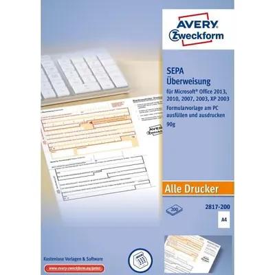 Produktbild von Sepa-Überweisung A4 inkl. Software-CD 100 Blatt inkl. Software-CD