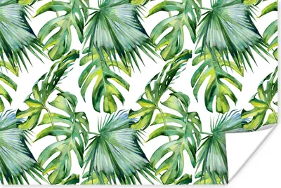 Produktbild von MuchoWow® Poster Bohemian - Blätter - Blumen - Tropisch 60x40 cm - Schlafzimmerdekoration