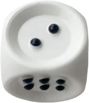 Produktbild von Tastbare Doppelsteine - Taktile Doppelsteine - Brettspiele - Spielen - Erhöhte Punkte - 2cm x 2cm - Weiß