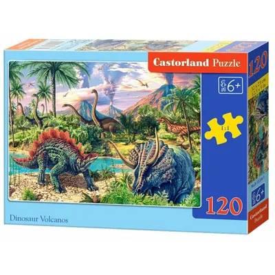 Produktbild von CASTORLAND Puzzle Dinosaurier unter Vulkanen 120 Teile
