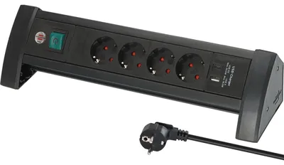 Produktbild von Brennenstuhl Premium-Office-Line Steckdosenleiste 4-fach, 2x USB, für