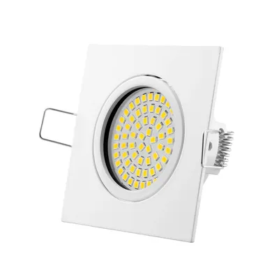 Produktbild von Einbaustrahler LED flach dimmbar Spot Deckenstrahler eckig weiß 5W kaltweiß