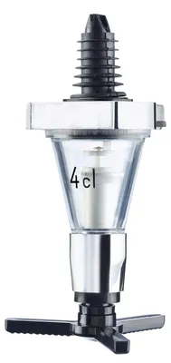 Dosiergerät 4 cl pro Ausgießer, Kunststoff/Metall, schwarz/silber