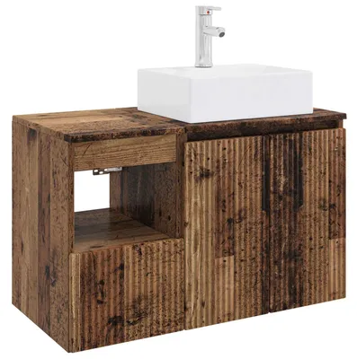 Productafbeelding van vidaXL Badkameraccessoireset, 2 stuks, gerecycled hout, houtvezel