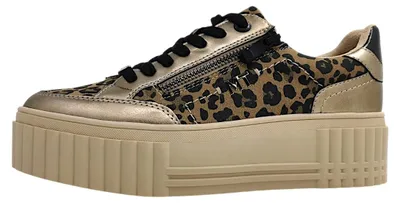 Imagen del producto de Zapatos deportivos de cordones para mujer, marca Marco Tozzi, color marrón, estilo casual