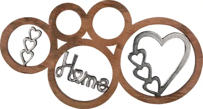 Produktbild von GILDE Wandobjekt Home - braun - H. 30cm x B. 55cm