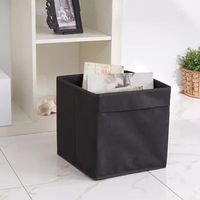 Produktbild von Evila Originals, YLC425, Aufbewahrungskiste, Schwarz, 70 % POLYESTER / 30 % BAUMWOLLE, 30 x 30 x 30 cm