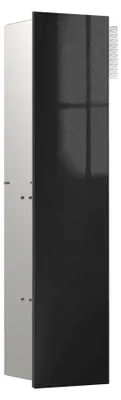 Produktbild von emco asis pure WC-Modul, Unterputzmontage, Türanschlag links, durchgehende Glasfront, 730x170mm, mit Reserverollenfach, 975527510