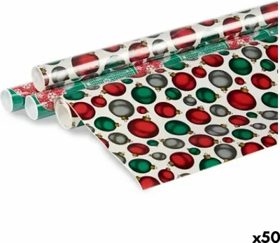 Produktbild von Geschenkpackung 70 x 200 cm Weihnachtsbaumkugeln Bunt (50 Stück)