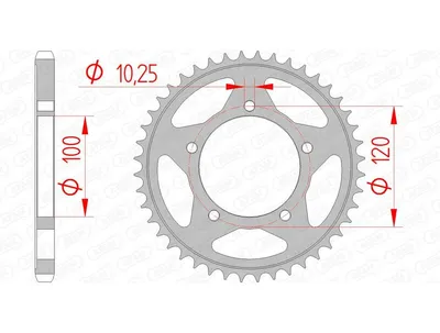 Produktbild von AFAM Kettenrad 35802-40 Hinten Stahl