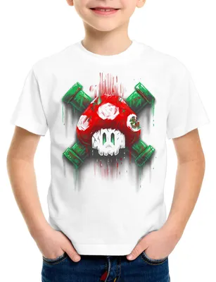 Produktbild von style3 Mario Totenkopf Kinder T-Shirt videospiel konsole world