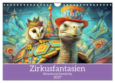 Produktbild von Zirkusfantasien - Bezaubernd fremdartig (Wandkalender 2027 DIN A4 quer), CALVENDO Monatskalender