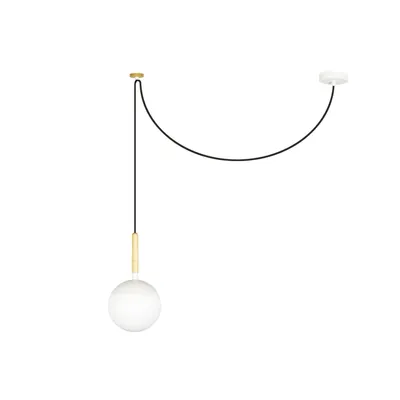 Zdjęcie produktu dla Lampa wisząca MINE E27 15W aluminium+drewno biały mat H:335cm Ø18.5cm ściemnialna