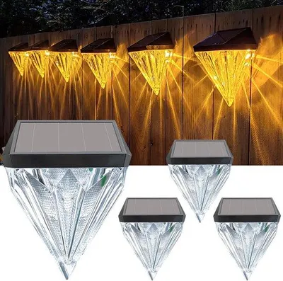 Productafbeelding van Solar LED Buitenlampen Set van 4 - Tuin- en Padverlichting
