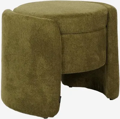 Produktbild von sweeek - Moderner Hocker mit Stoffbezug und Stauraum - Khaki